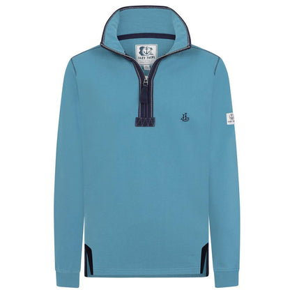 Niagara Blue - Back - Lazy Jacks Mens Quarter Zip Sweatshirt