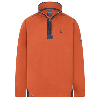Saffron - Back - Lazy Jacks Mens Quarter Zip Sweatshirt