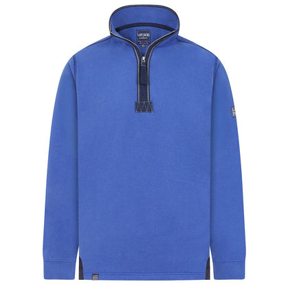 Royal Blue - Front - Lazy Jacks Mens Quarter Zip Sweatshirt
