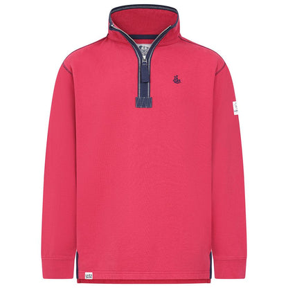 Rouge - Front - Lazy Jacks Mens Quarter Zip Sweatshirt