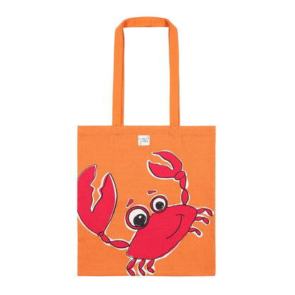 Orange - Front - Lazy Jacks Crab Tote Bag