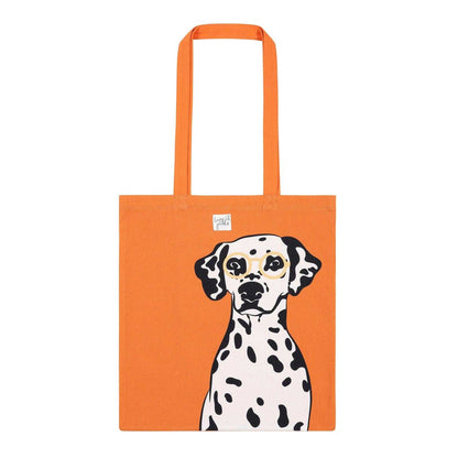 Orange - Front - Lazy Jacks Dalmatian Tote Bag