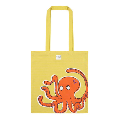 Yellow - Front - Lazy Jacks Octopus Tote Bag