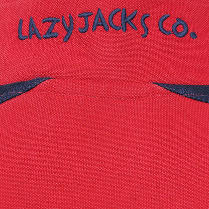 Red - Lifestyle - Lazy Jacks Mens Contrast Panel Pique Sweatshirt