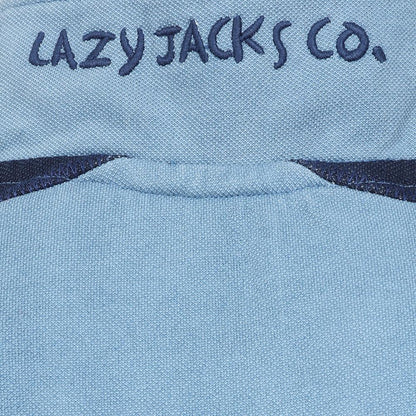 Airforce Blue - Lifestyle - Lazy Jacks Mens Contrast Panel Pique Sweatshirt
