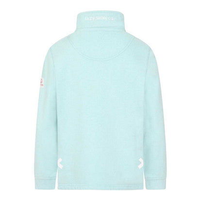 Mint - Back - Lazy Jacks Girls Quarter Zip Sweatshirt