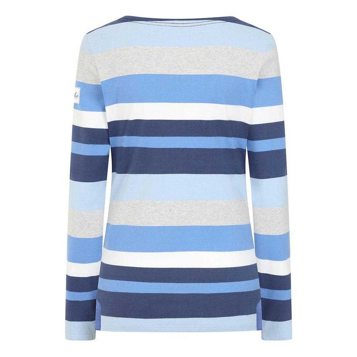Winter Blue - Back - Lazy Jacks Womens-Ladies Multi Stripe Breton Top