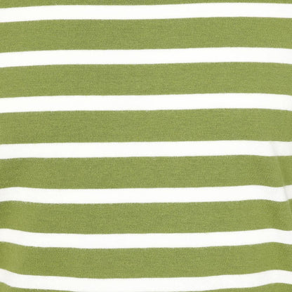 Green - Side - Lazy Jacks Womens-Ladies Striped Breton Top