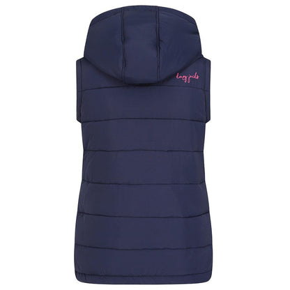 Marine - Back - Lazy Jacks Womens-Ladies Contrast Lining Gilet
