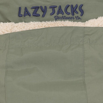 Khaki Green - Back - Lazy Jacks Womens-Ladies Snug Fit Fleece Jacket