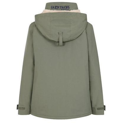 Khaki Green - Side - Lazy Jacks Womens-Ladies Snug Fit Fleece Jacket