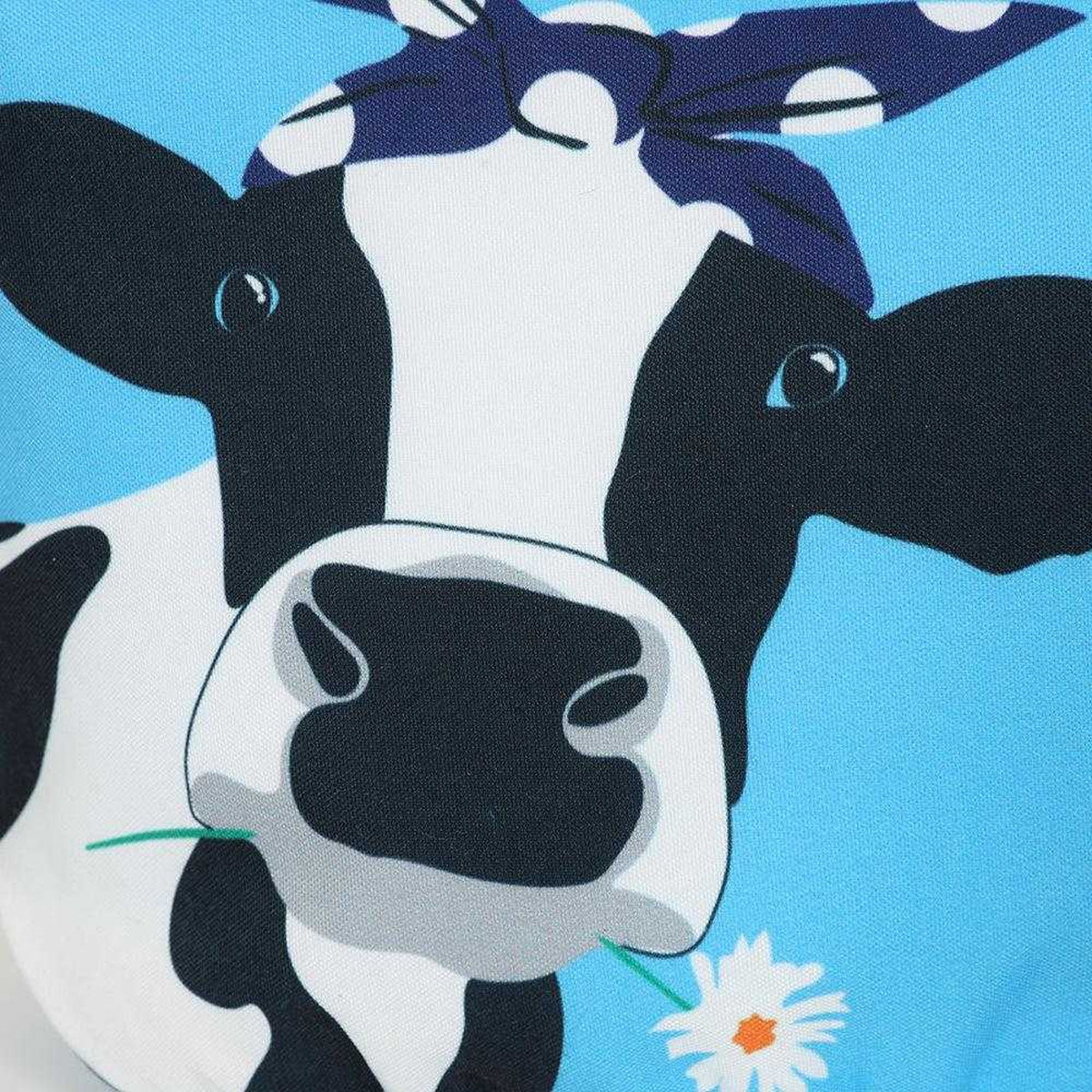 Sky - Side - Lazy Jacks Cow Cosmetic Bag