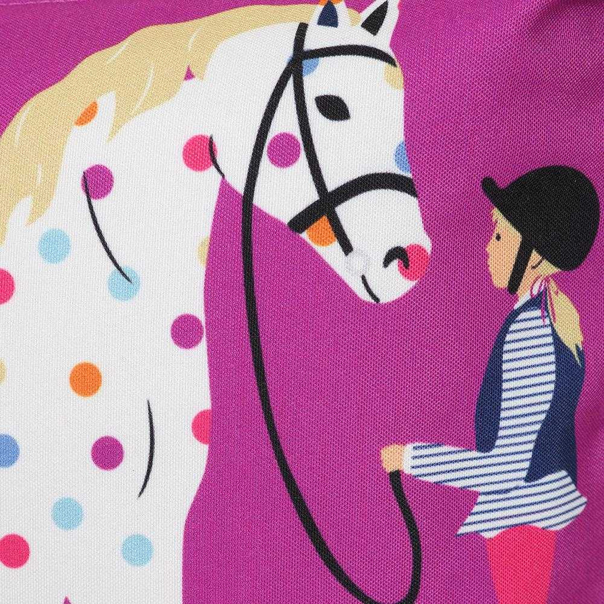 Purple - Side - Lazy Jacks Pony Cosmetic Bag