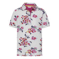 White - Front - Lazy Jacks Girls Wildflower Polo Shirt
