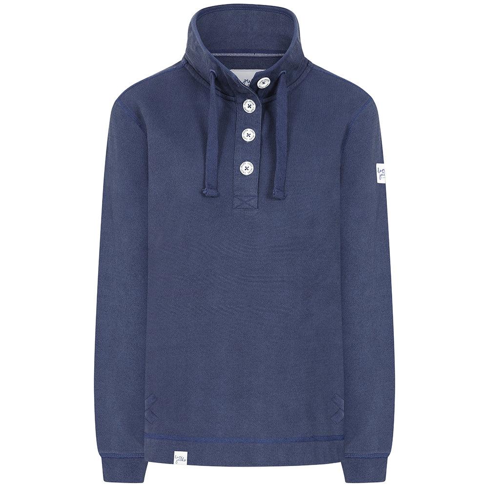 Navy - Front - Lazy Jacks Womens-Ladies Snug Fit Fleece Top
