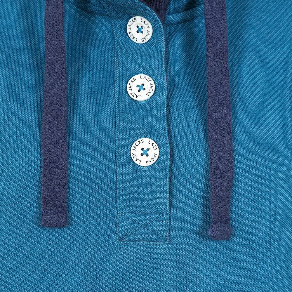 Teal - Back - Lazy Jacks Womens-Ladies Snug Fit Fleece Top
