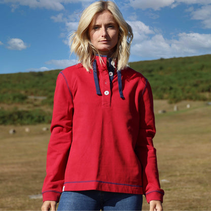 Red - Back - Lazy Jacks Womens-Ladies Snug Fit Fleece Top
