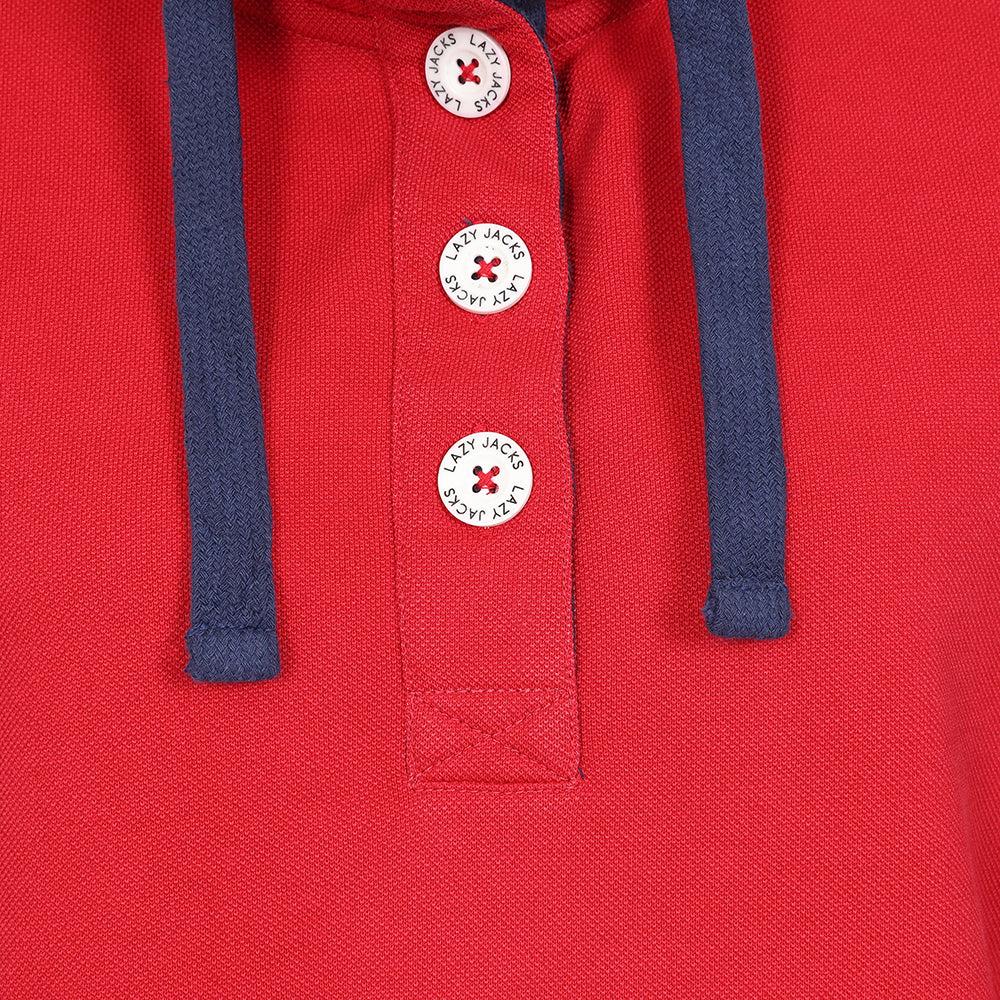 Red - Side - Lazy Jacks Womens-Ladies Snug Fit Fleece Top