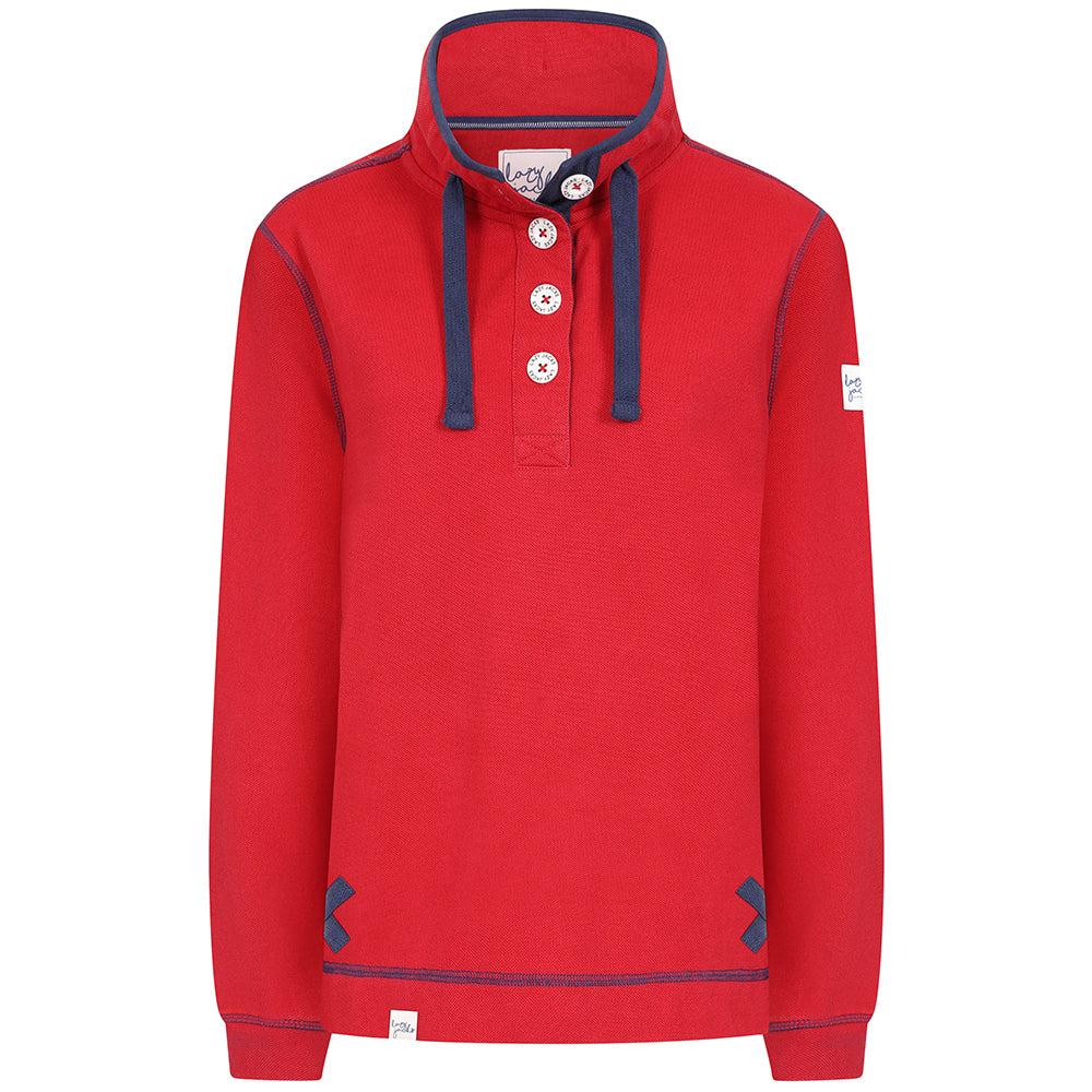 Red - Front - Lazy Jacks Womens-Ladies Snug Fit Fleece Top