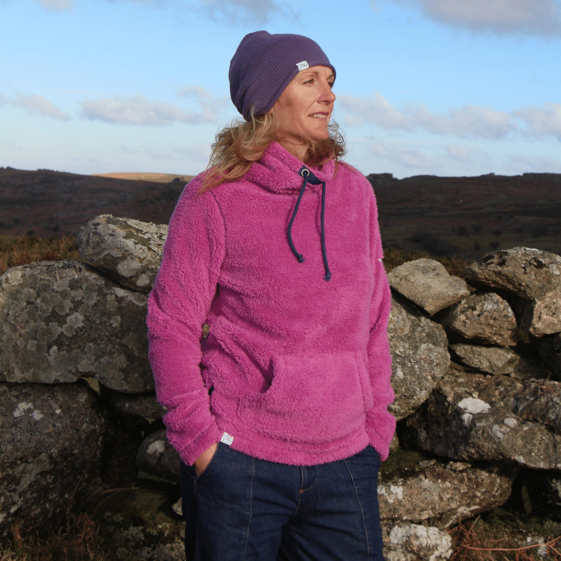 Raspberry - Back - Lazy Jacks Womens-Ladies Snug Fit Fleece Top