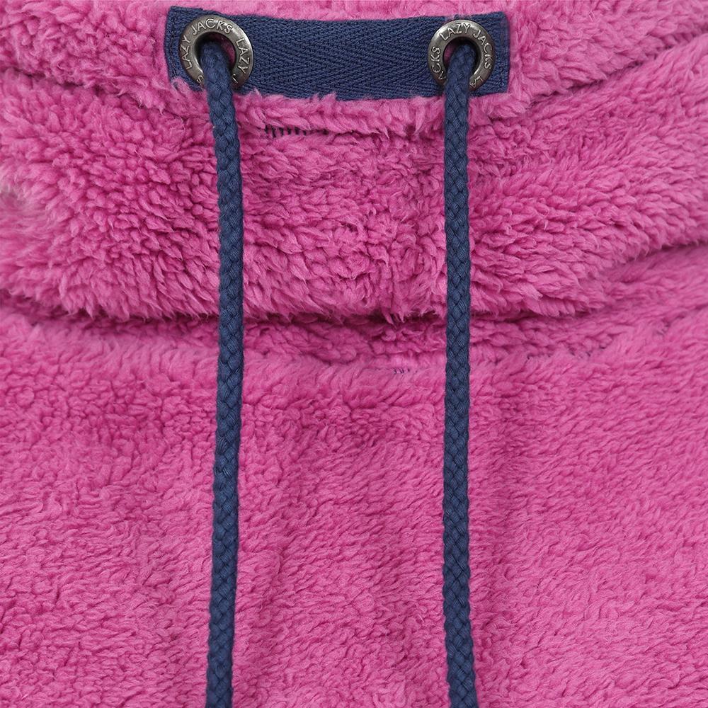Raspberry - Side - Lazy Jacks Womens-Ladies Snug Fit Fleece Top