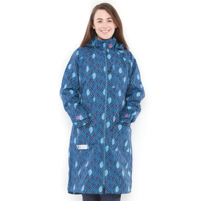 Autumn - Back - Lazy Jacks Womens-Ladies Printed Long Waterproof Jacket