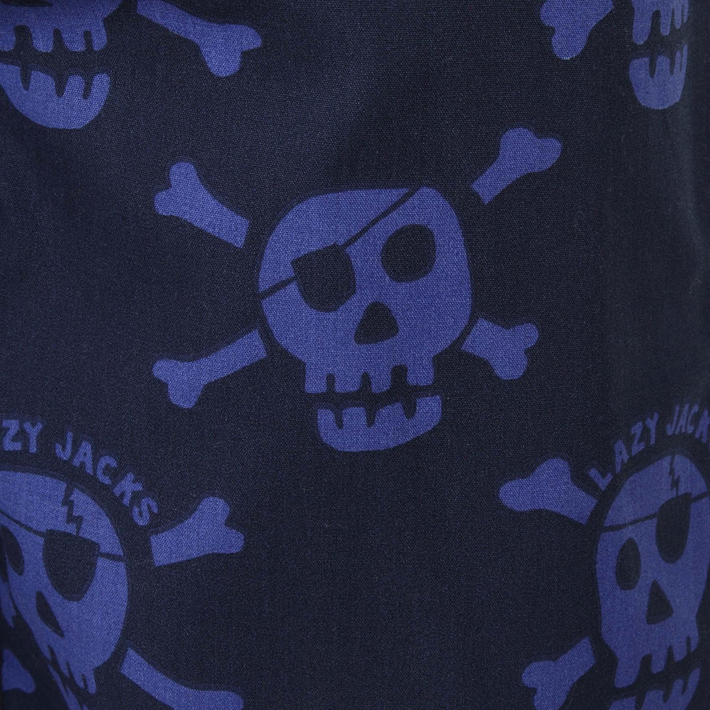 Bright Blue - Side - Lazy Jacks Boys Skull And Crossbones Board Shorts
