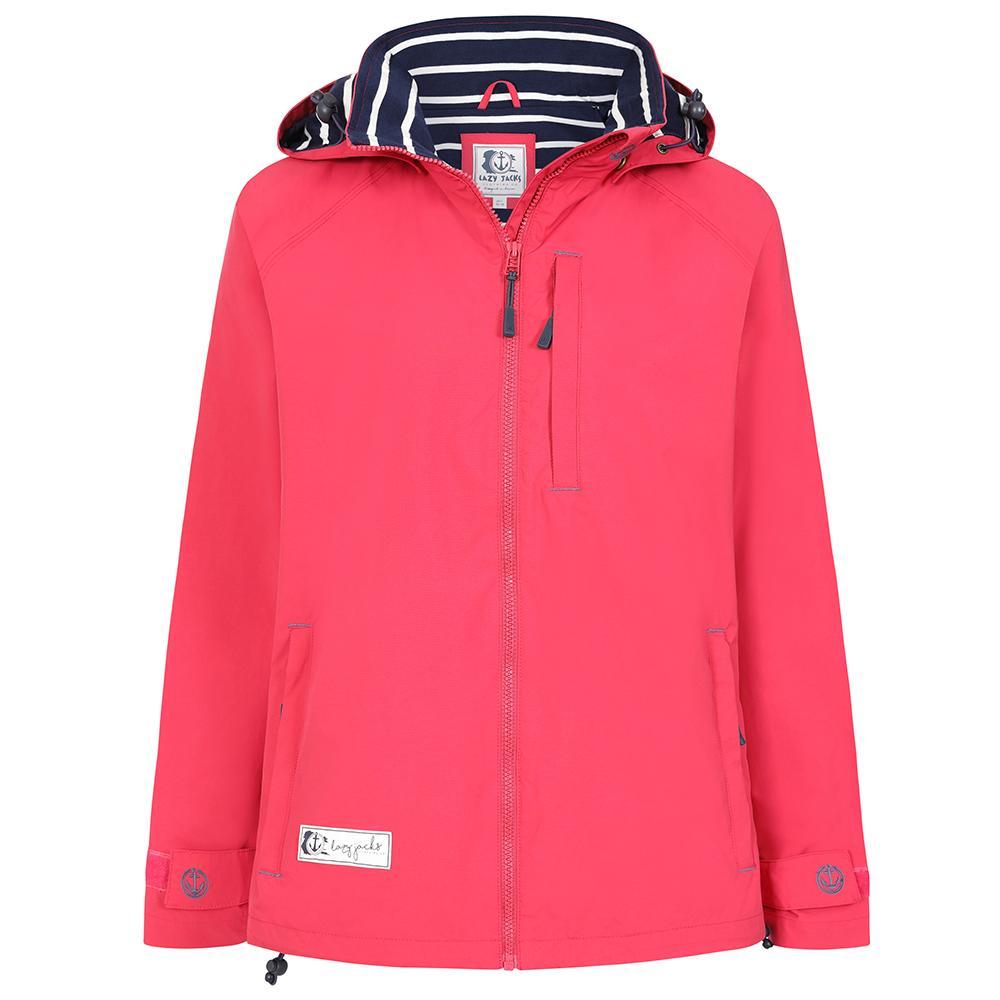 Lipstick Pink - Front - Lazy Jacks Womens-Ladies Waterproof Jacket
