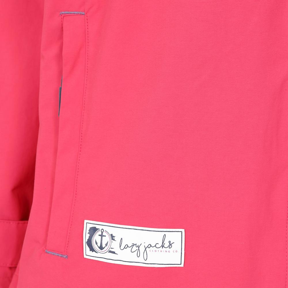 Lipstick Pink - Side - Lazy Jacks Womens-Ladies Waterproof Jacket