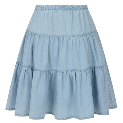 Denim - Back - Lazy Jacks Girls Drawstring Skirt