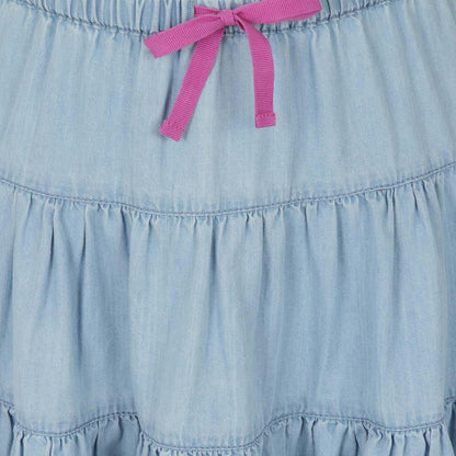 Denim - Side - Lazy Jacks Girls Drawstring Skirt