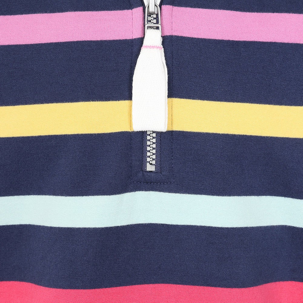 Multicoloured - Side - Lazy Jacks Girls Twilight Twilight Quarter Zip Sweatshirt