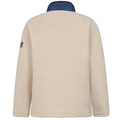 Oatmeal - Side - Lazy Jacks Mens Sherpa Fleece Full Zip Fleece Jacket