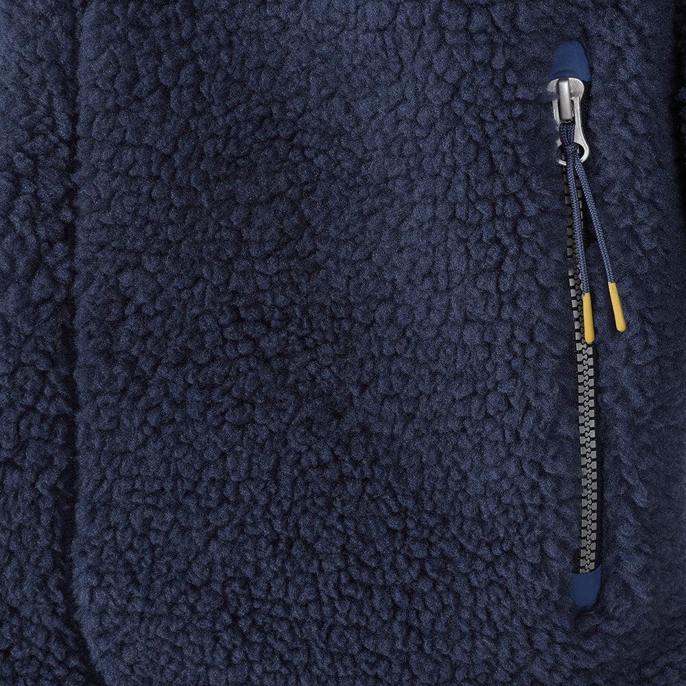 Marine - Side - Lazy Jacks Mens Sherpa Fleece Full Zip Fleece Jacket
