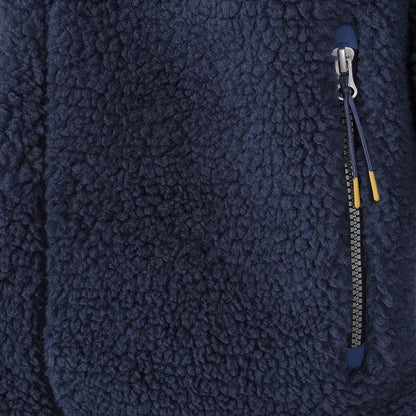 Marine - Side - Lazy Jacks Mens Sherpa Fleece Full Zip Fleece Jacket