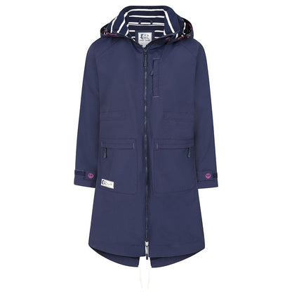 Marine - Front - Lazy Jacks Womens-Ladies Long Waterproof Jacket