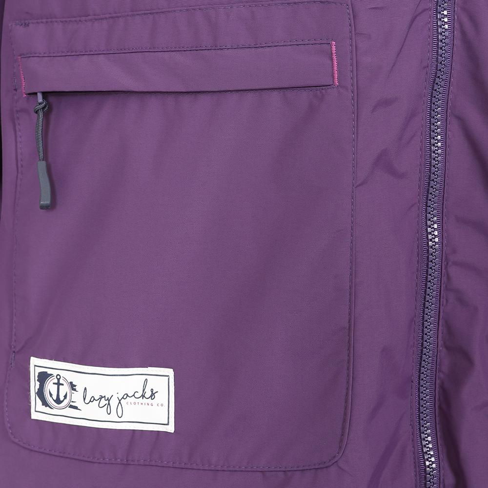 Loganberry - Back - Lazy Jacks Womens-Ladies Long Waterproof Jacket