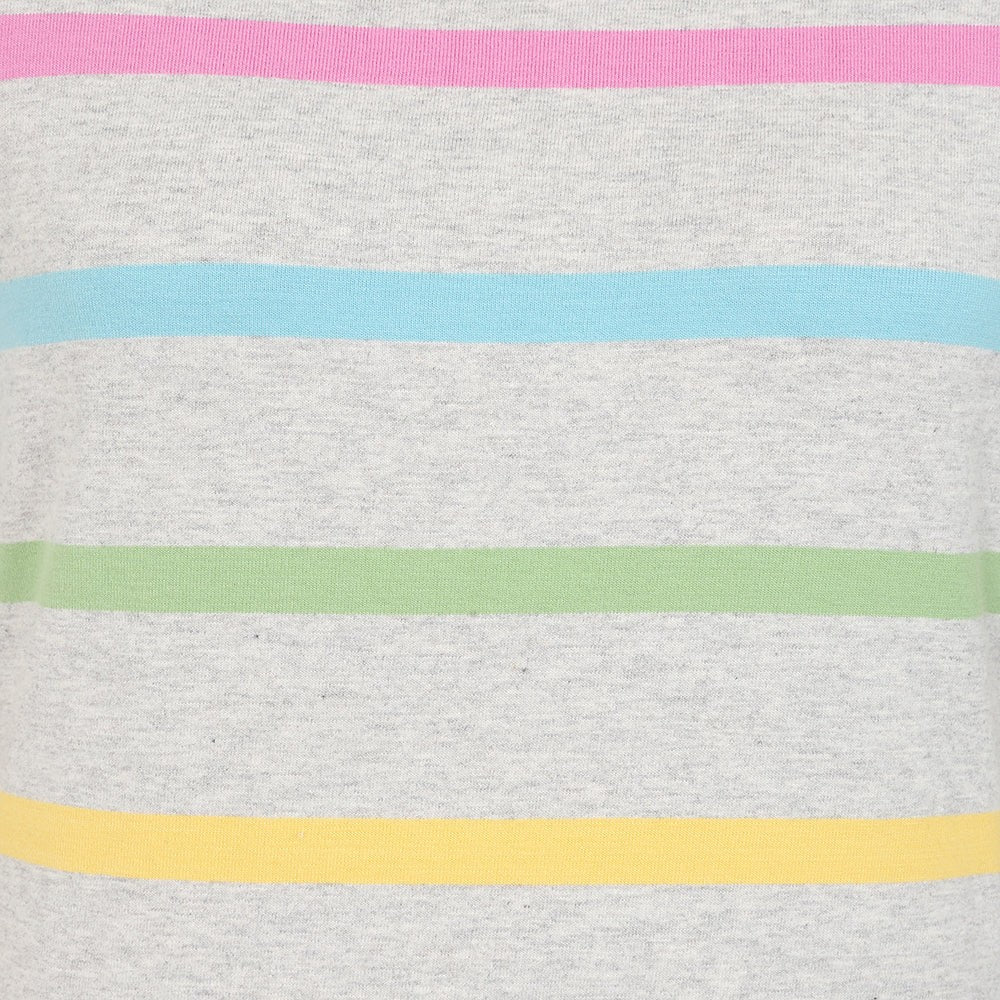 Multicoloured - Side - Lazy Jacks Womens-Ladies Stripe Long-Sleeved T-Shirt