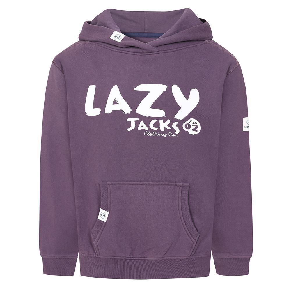 Grape - Front - Lazy Jacks Childrens-Kids Established Hoodie