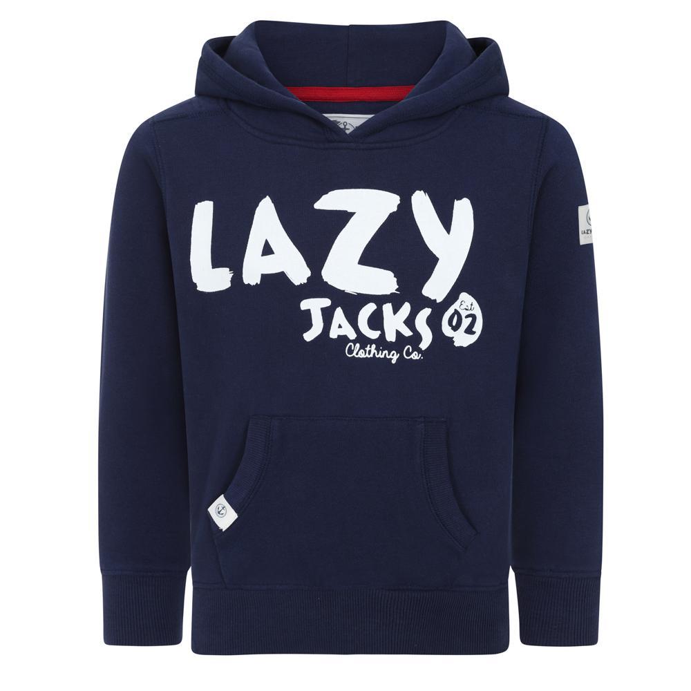 Marine - Front - Lazy Jacks Childrens-Kids Established Hoodie