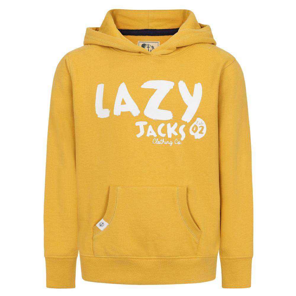Maize - Front - Lazy Jacks Childrens-Kids Established Hoodie