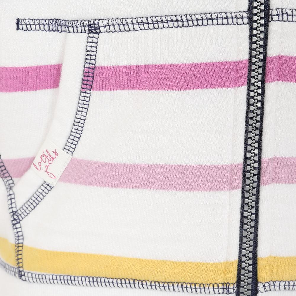 Pastel - Side - Lazy Jacks Girls Pastel Stripes Drawstring Hoodie