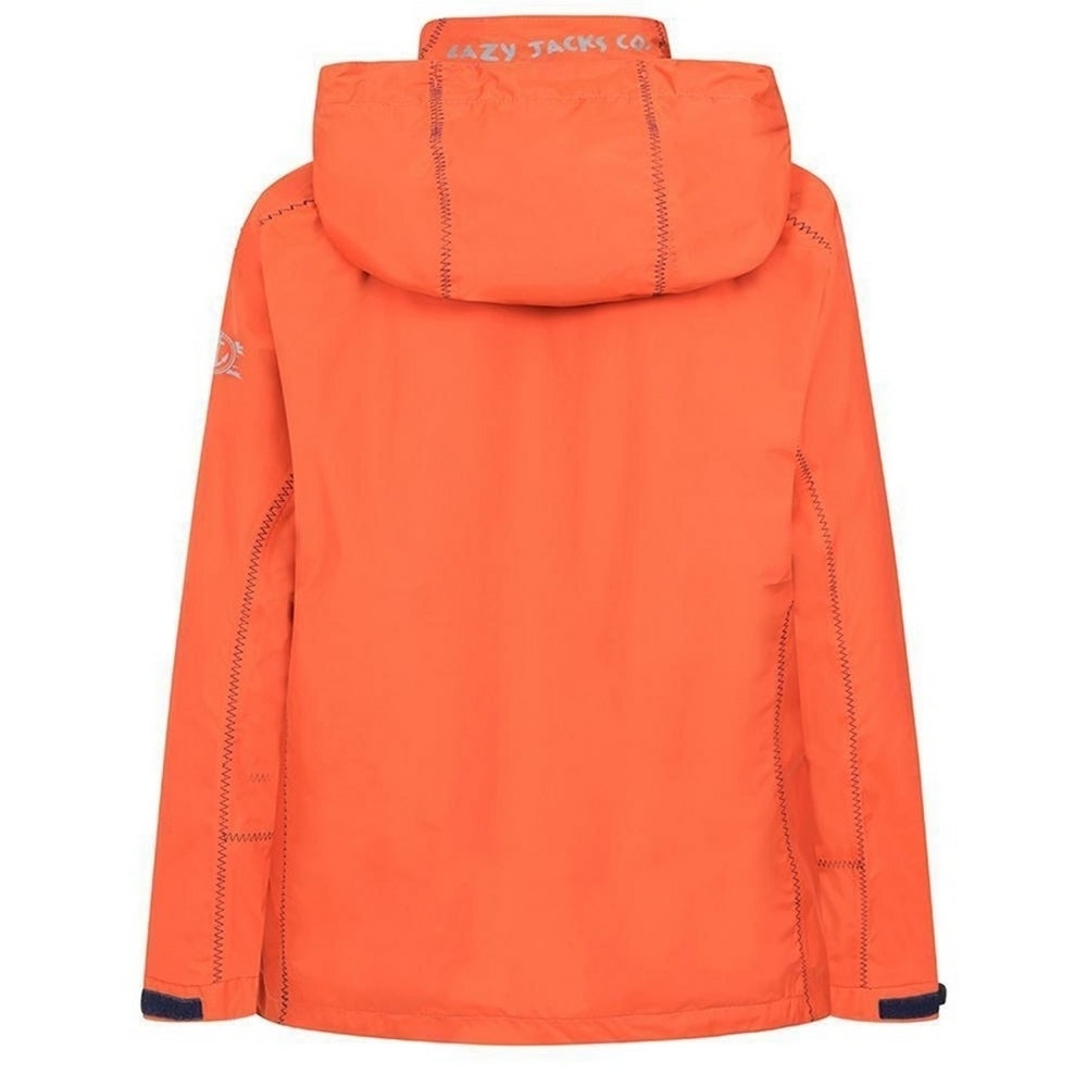 Orange - Back - Lazy Jacks Mens Nylon Waterproof Jacket