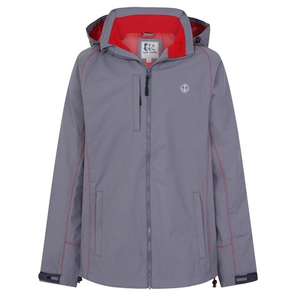 Steel - Front - Lazy Jacks Mens Nylon Waterproof Jacket