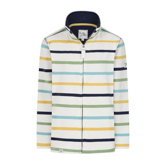 Green - Front - Lazy Jacks Womens-Ladies Contrast Striped Jacket