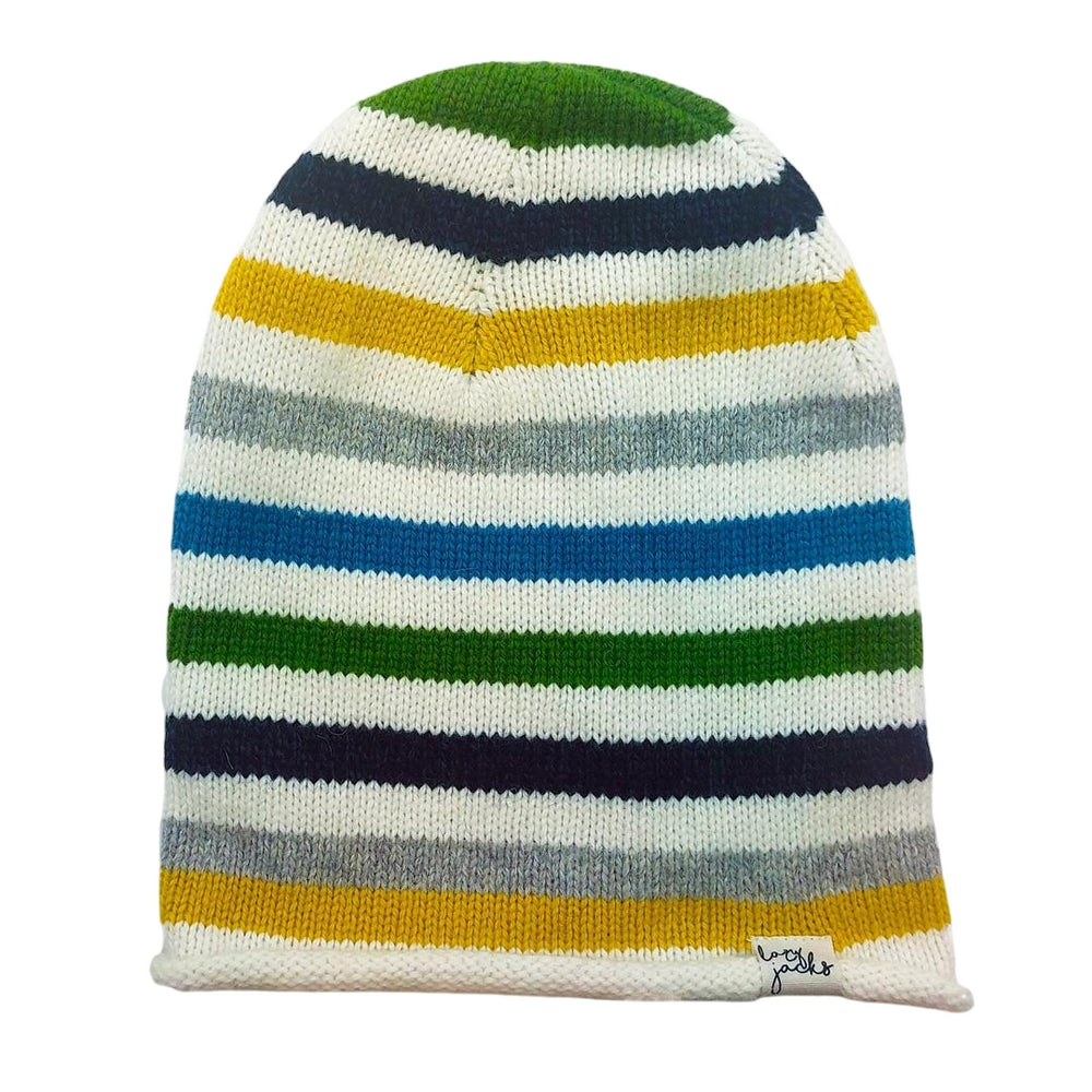 Green-White-Black - Back - Lazy Jacks Womens-Ladies Sage Contrast Knitted Hat Gloves And Scarf Set