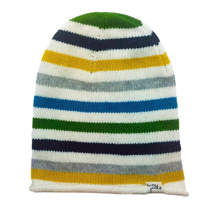 Green-White-Black - Back - Lazy Jacks Womens-Ladies Sage Contrast Knitted Hat Gloves And Scarf Set