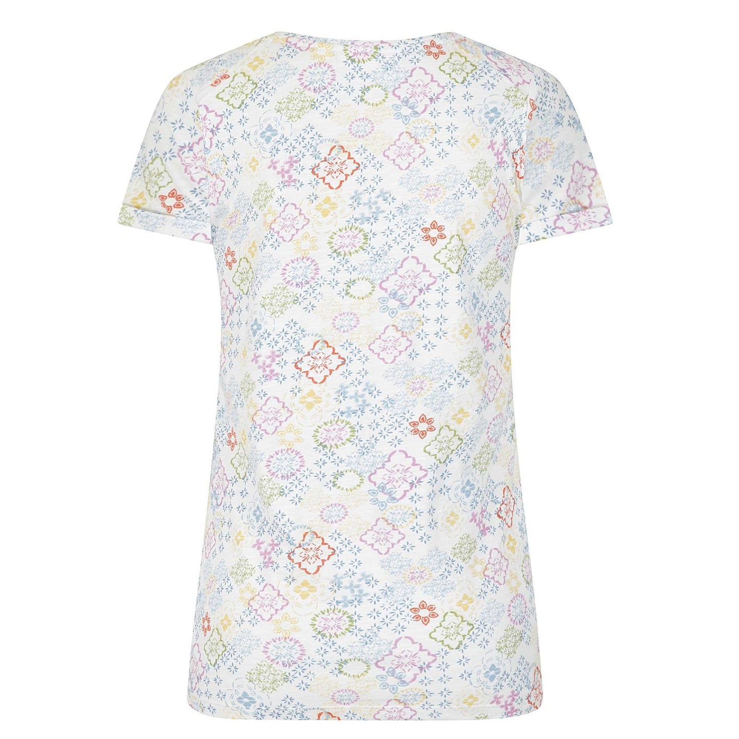 Multicoloured - Side - Lazy Jacks Womens-Ladies Moroccan T-Shirt