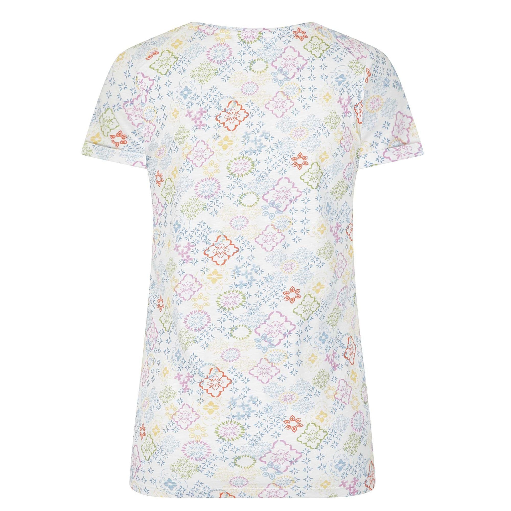 Multicoloured - Side - Lazy Jacks Womens-Ladies Moroccan T-Shirt