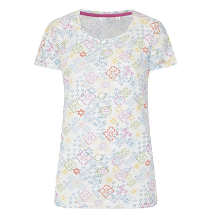 Multicoloured - Front - Lazy Jacks Womens-Ladies Moroccan T-Shirt